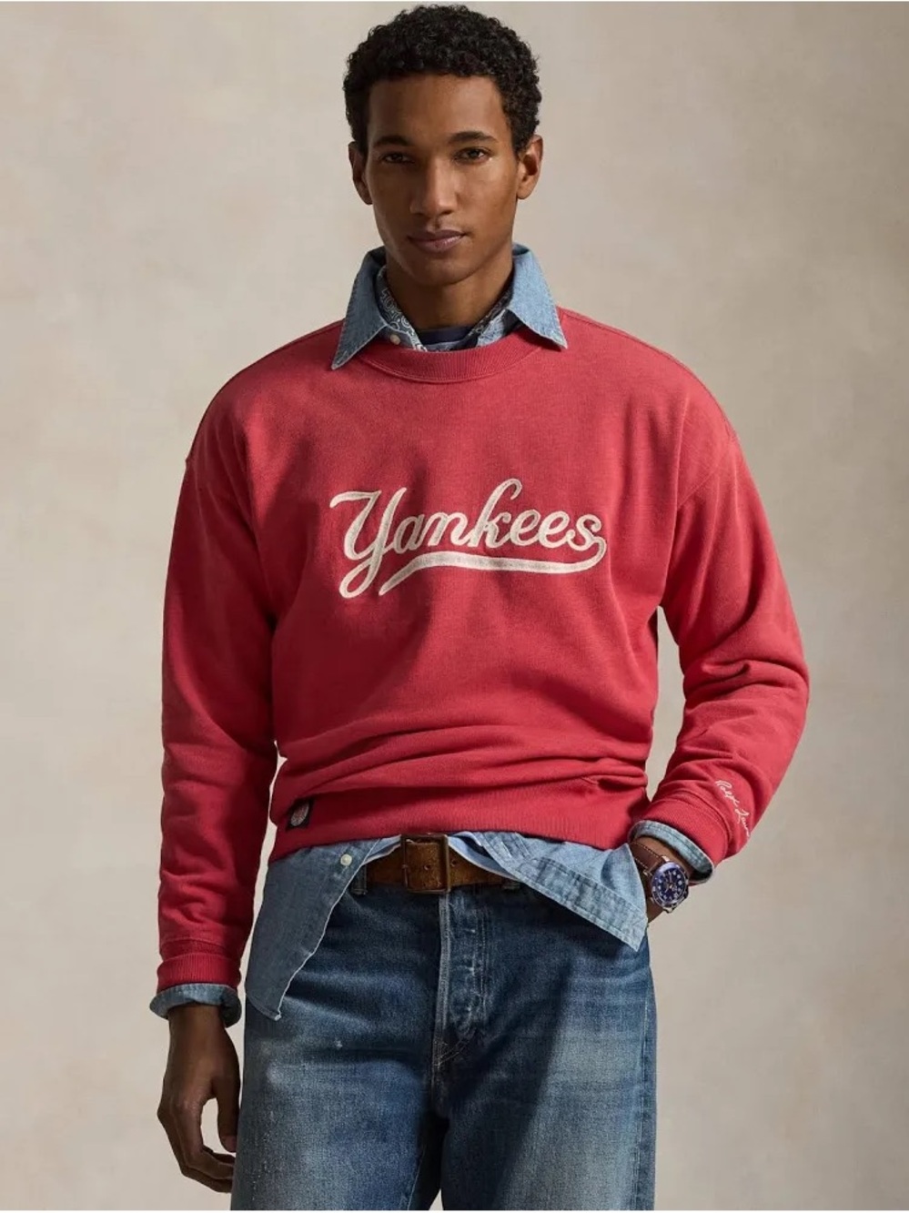 Polo by Ralph Lauren x MLB Embroidered Yankees Crewneck Sweatshirt Large 🐻 NWT